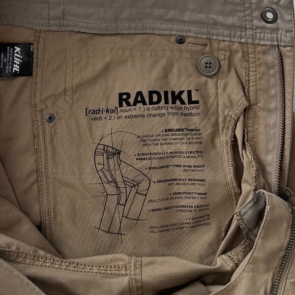 KÜHL Men's RADIKL KLASSIK Pants 35x32 NEW! - Picture 3 of 3